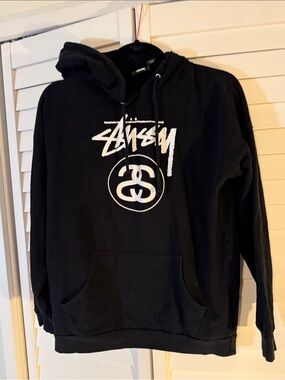 90’s Stussy black hoodie M Sz S. Lightweight